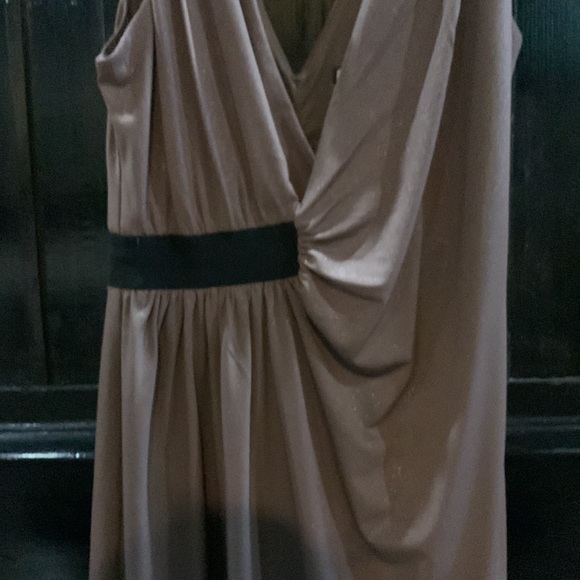 EXPRESS Dress Brown Shimmer Fitted A-line Mini Dress - Picture 3 of 5